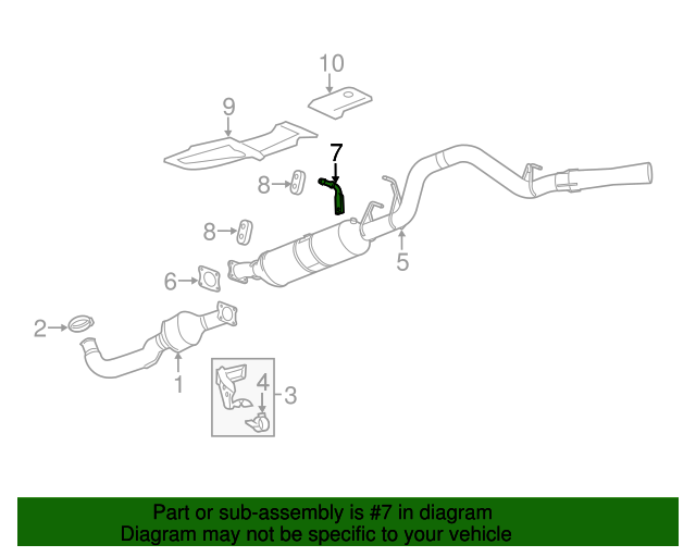 20112019 GM Exhaust Pipe Hanger 25851554 GM