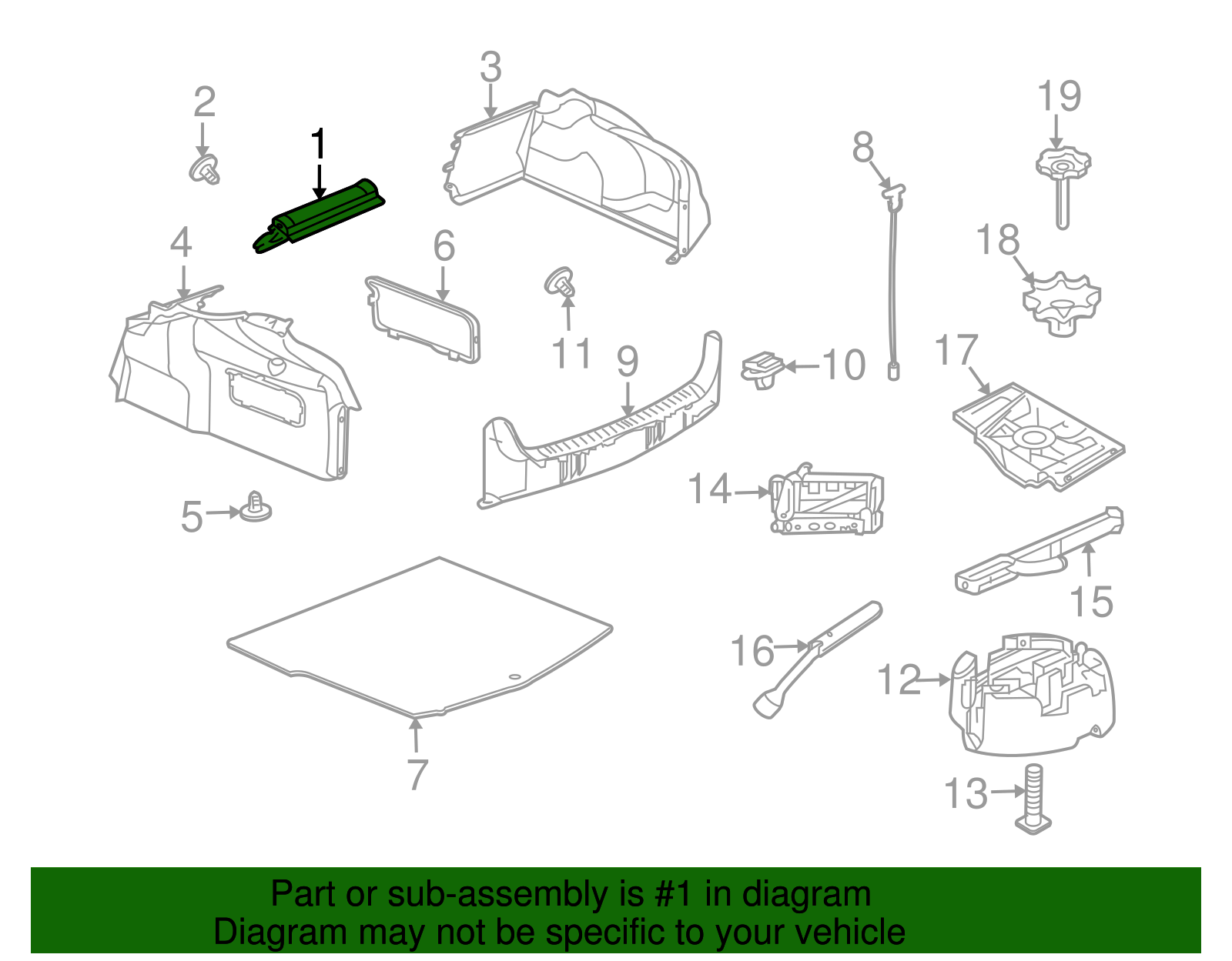 Carpet, R/Seat Black Rear Lower Center Cover - GM (92215804)