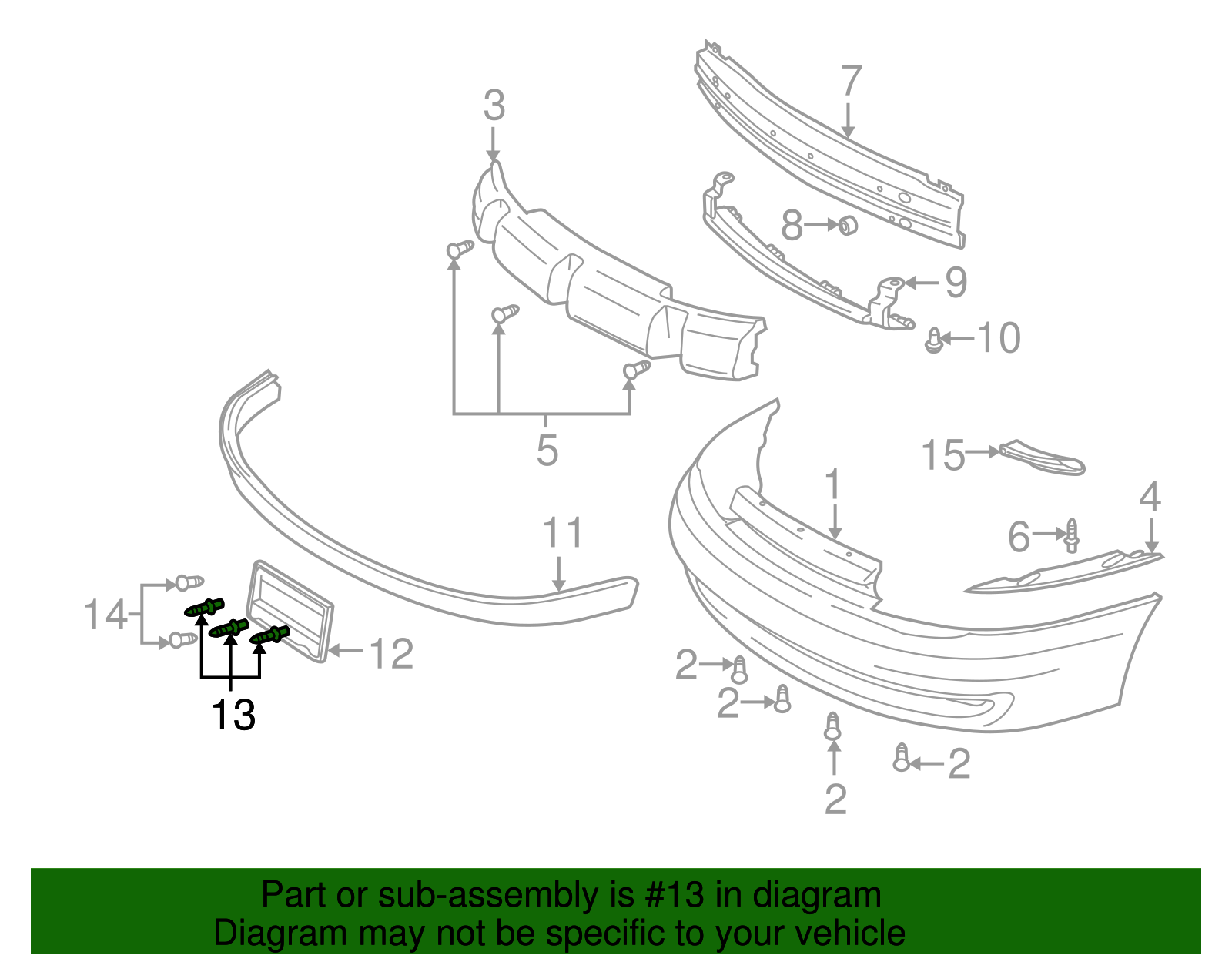 Front License Plate Bracket Rivet - GM (11518091)
