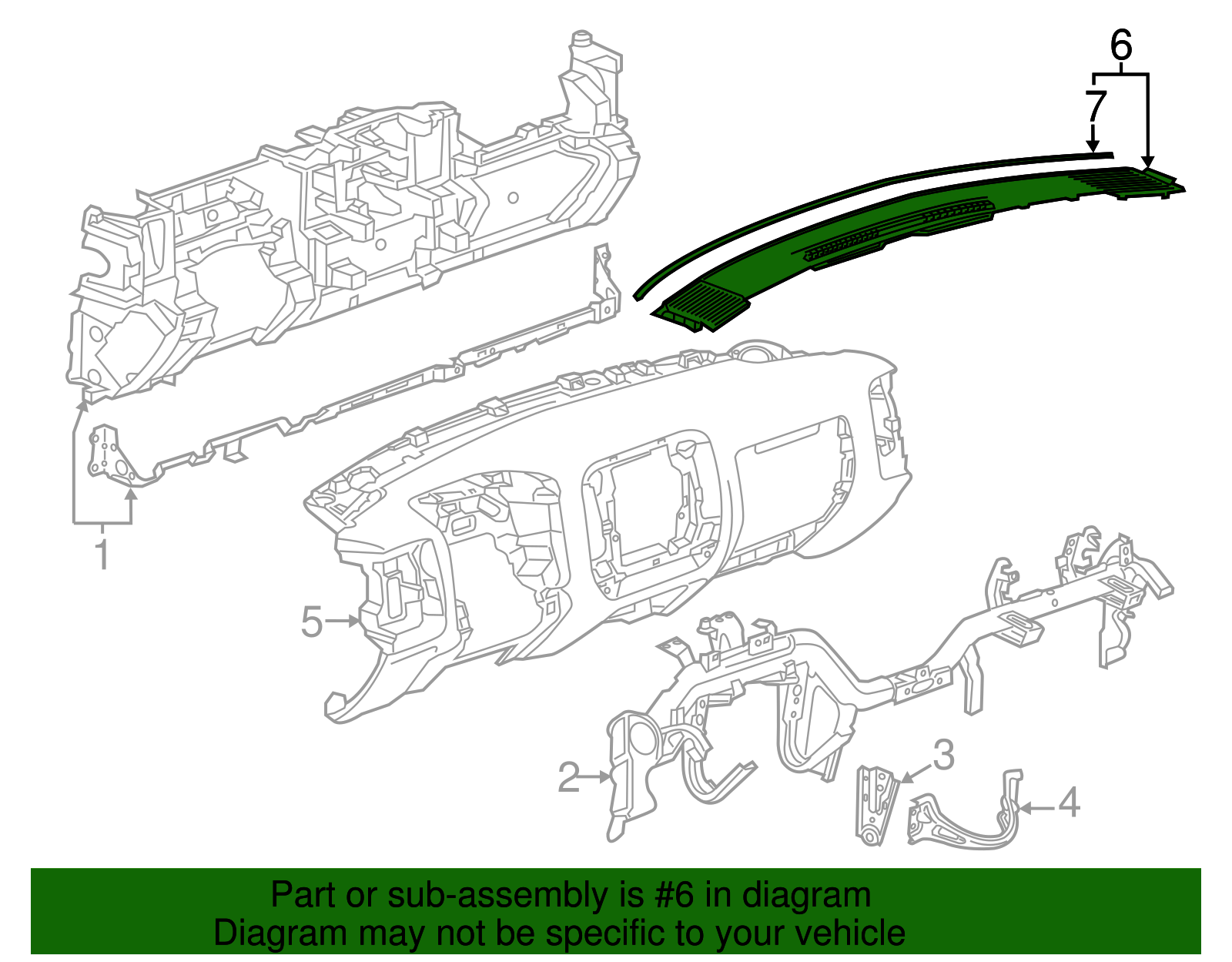 Cocoa Instrument Panel Extension - GM (84390219)