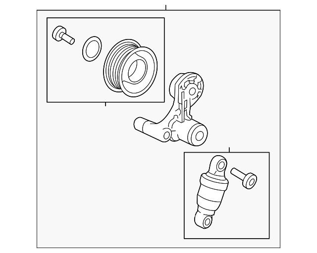 311705A2A03 Tensioner Assembly, Auto 20132020 Honda Honda Parts