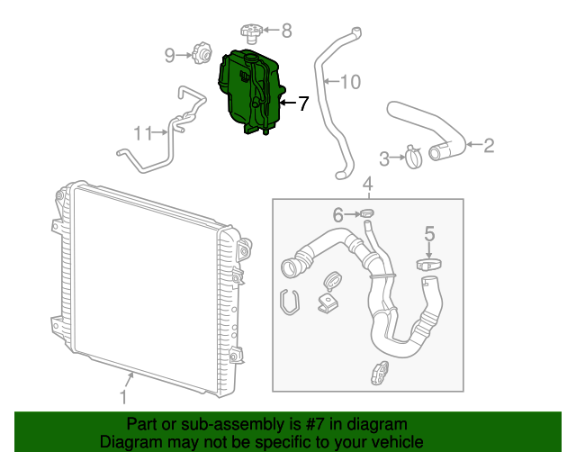 84257137 Radiator Surge Tank 20172019 GM OEM Parts For You
