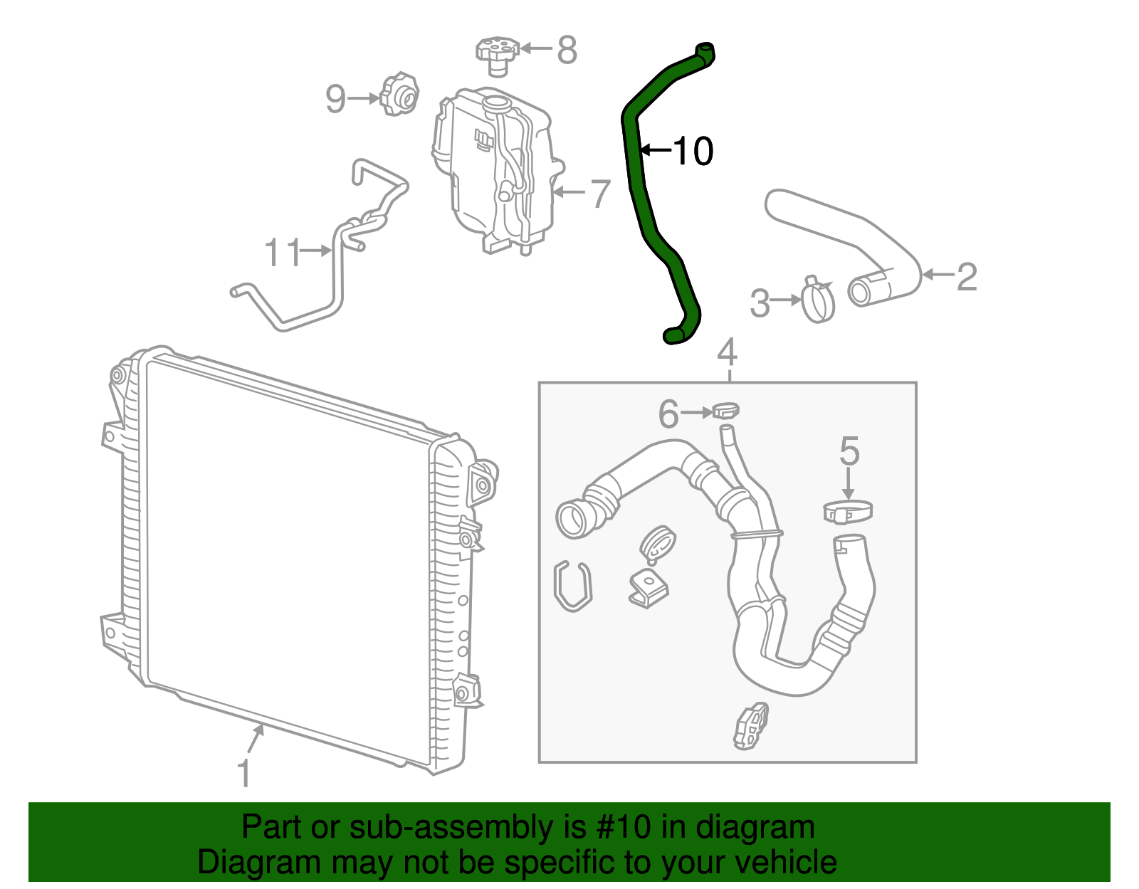 Radiator Outlet Hose - GM (84376513)