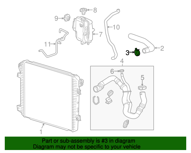20172019 GM Radiator Inlet Hose Clamp 19354854 GM