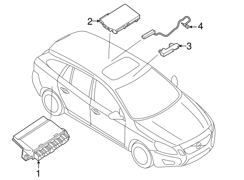 Keyless Entry Components for 2017 Volvo V60 #0