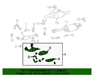 17450-38110 - Catalytic Converter 2014-2019 Lexus GX460 AutoNation Parts