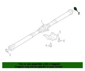 2011-2018 Porsche Cayenne Drive Shaft C-Clip 958-349-493-00 Porsche Marin