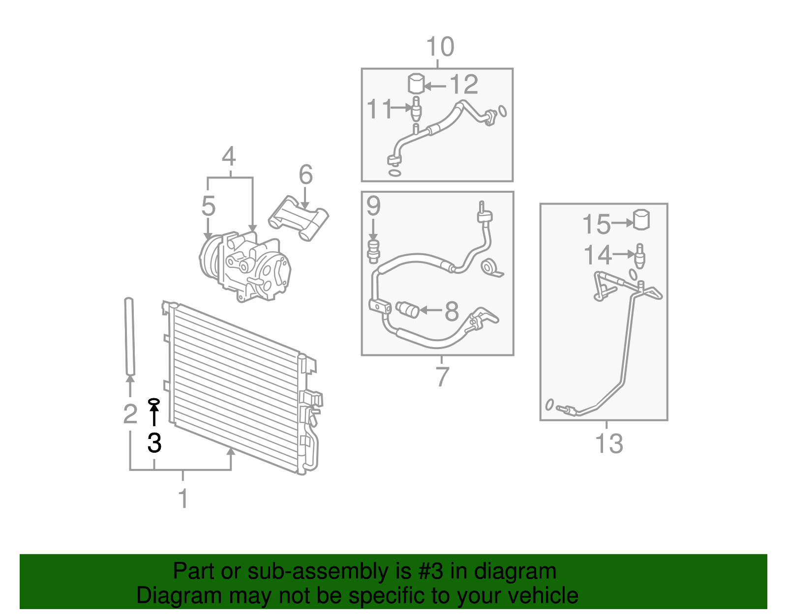 Air Conditioning Receiver Drier Cover Seal (O-Ring) - GM (10399669)