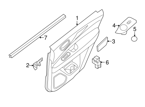 Interior Trim - Rear Door for 2013 Nissan Pathfinder #0