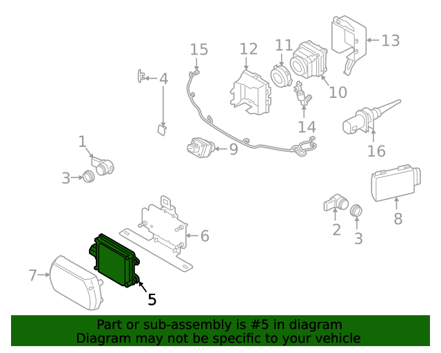 66-31-5-A58-DA3 - Front Radar Sensor Long Ran 665010 - BMWPartsHub