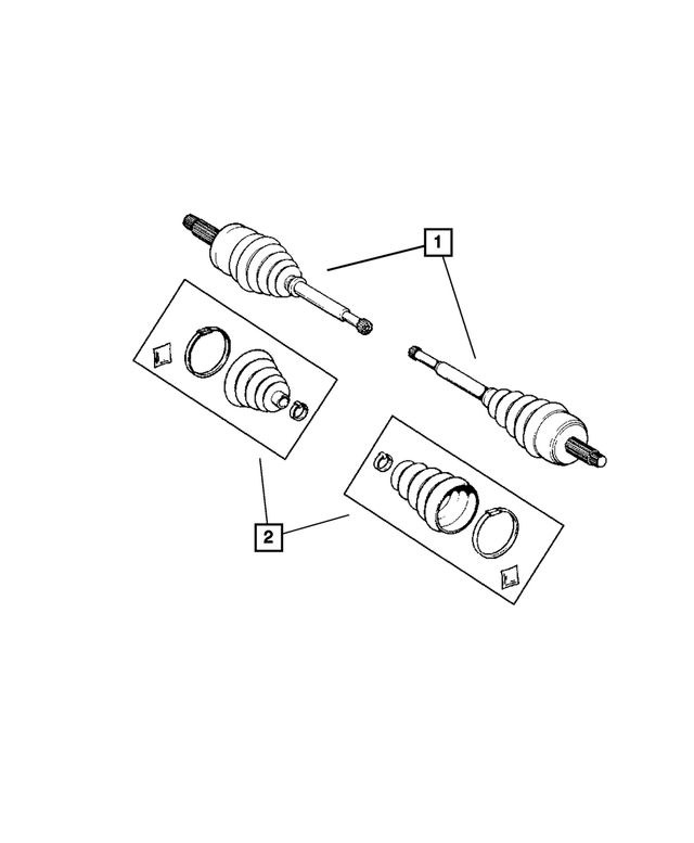 20012004 Jeep Grand Cherokee Half Shaft Boot Kit 4796233AB Mopar eStore
