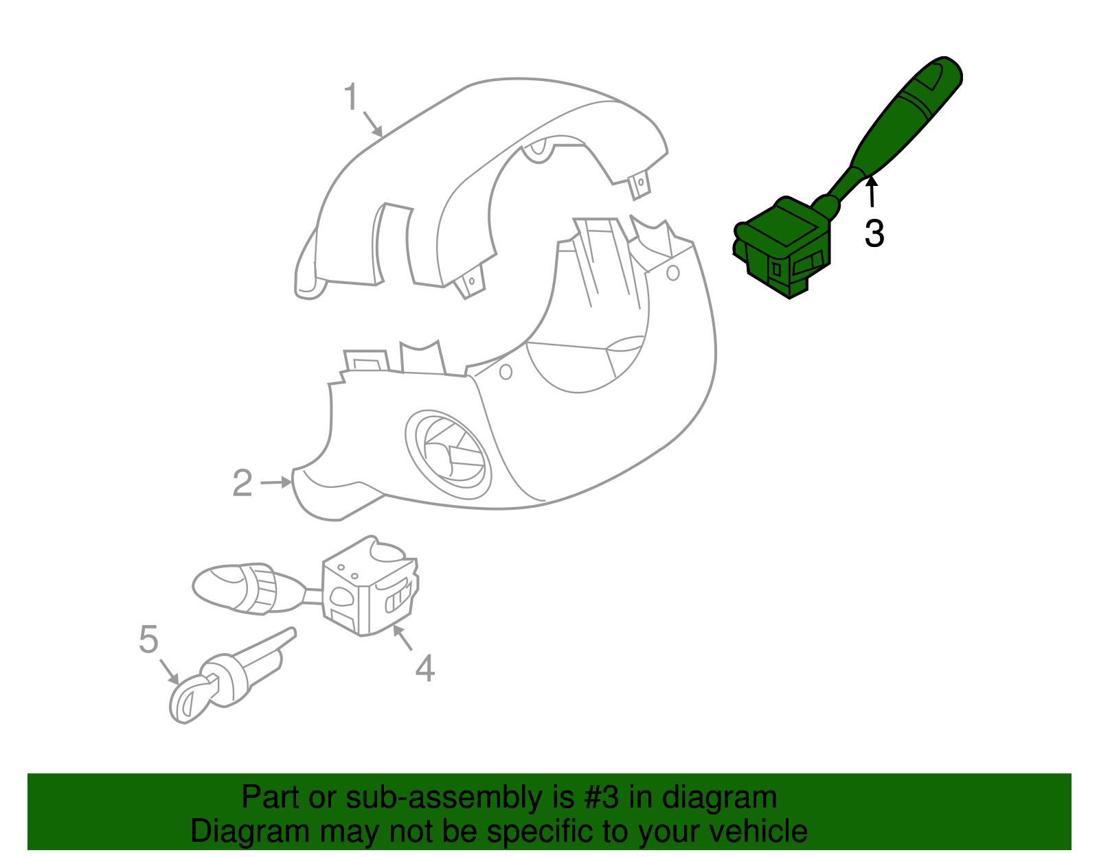 Windshield Wiper and Washer Switch - GM (96943035)