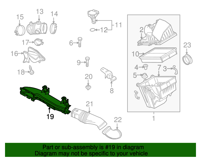LF8J-13-20X - Air Inlet Duct - 2010-2013 Mazda 3 | MazdaSwag