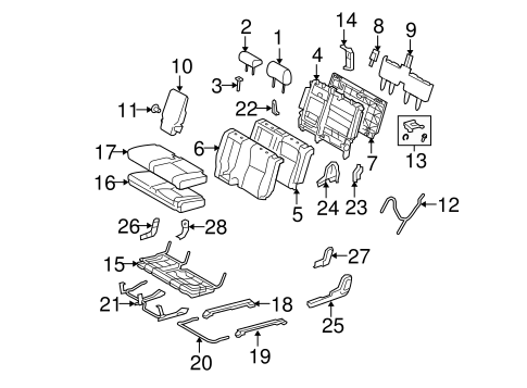 Rear Seat Components for 2009 Toyota Tundra #0