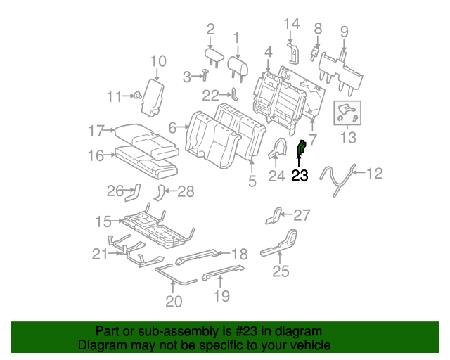 20072013 Toyota Tundra Seat Back Recliner Adjustment Mechanism Cover