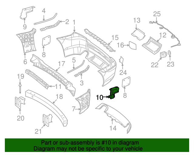 251-885-01-14 - Bumper Bracket 2006-2012 Mercedes-Benz | Mercedes-Benz ...
