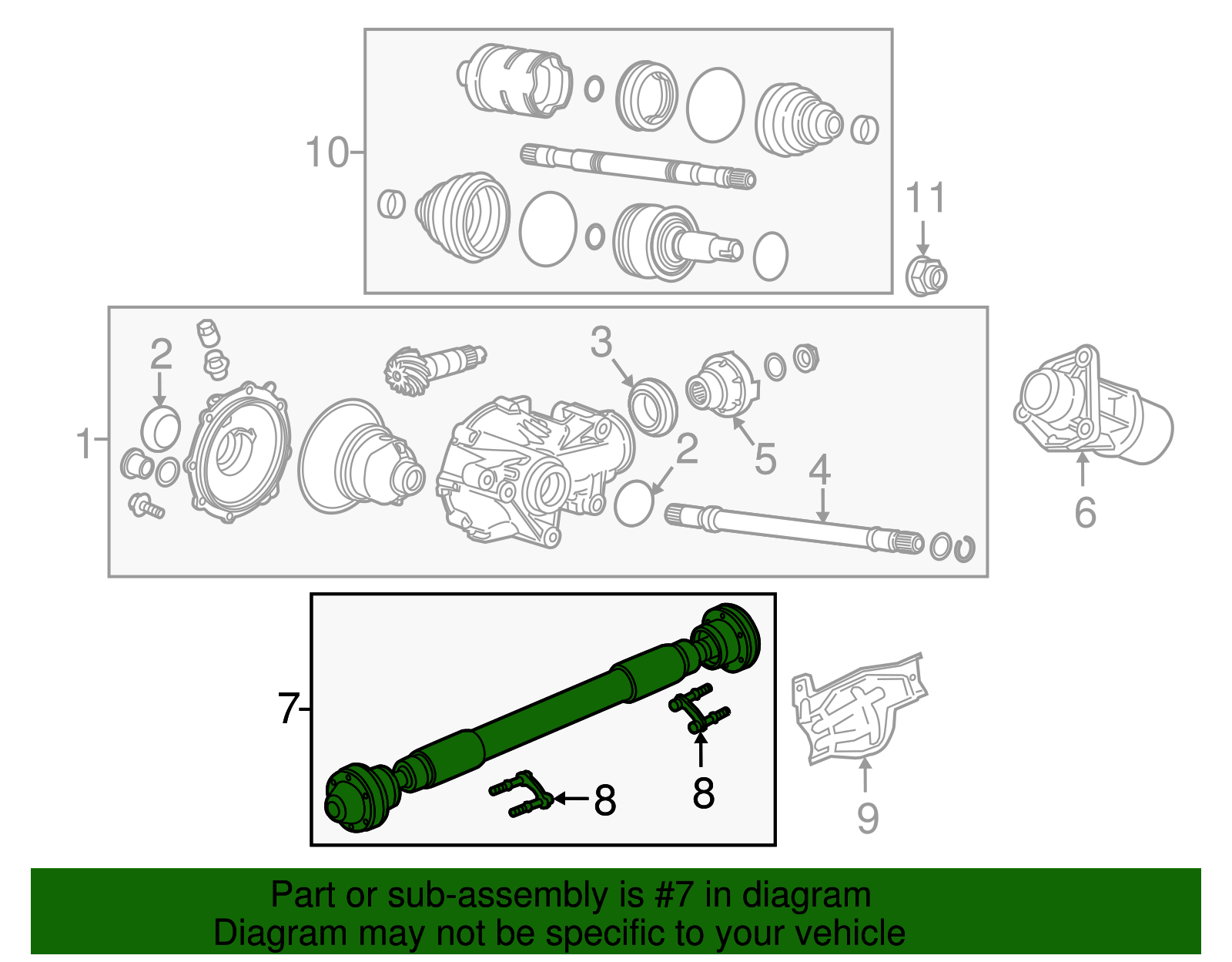 Front Axle Drive Shaft - Cadillac (84150924)