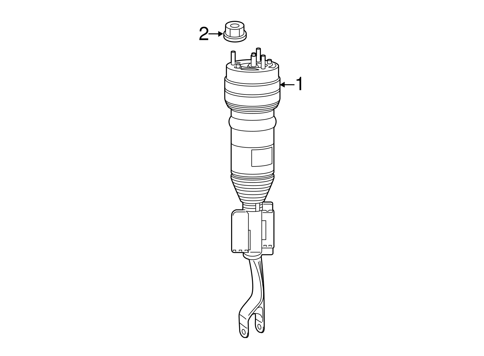 253-320-79-01-80 - Remanufactured Air Spring Strut 2018-2021