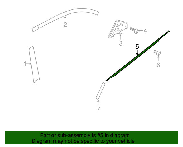 832101W201 Belt WeatherStrip 20122017 Kia Rio Kia.Parts Store