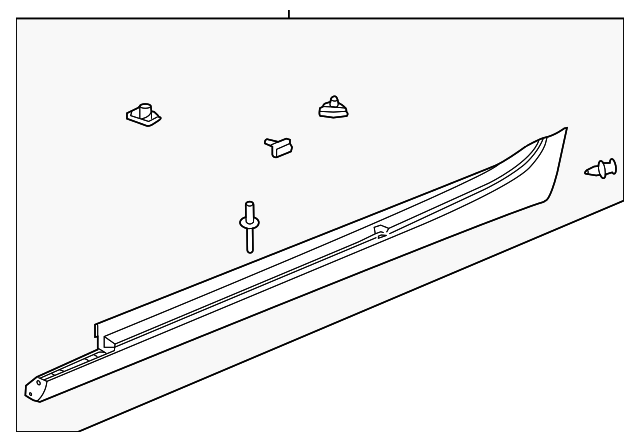 Primed Driver Side Rocker Panel Molding - GM (84060261)