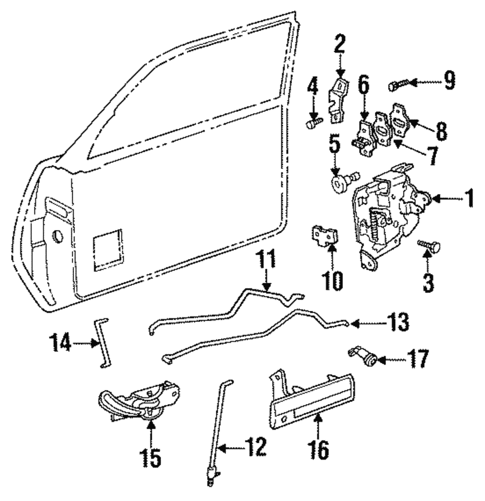 Passenger Side Front Door Outside Handle - GM (12482412)