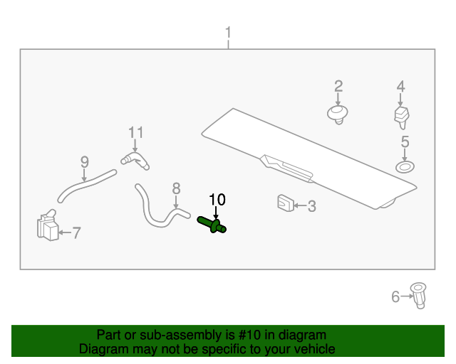 OEM 20032021 Honda Washer Hose Joint 76829SM1004 Honda Automotive