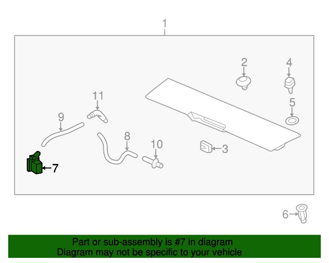 76850TK8A01 Nozzle, Rear Windshield Washer 20112017 Honda Odyssey