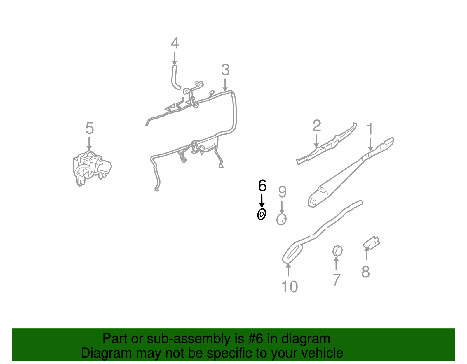 Spacer-R/Wdo Wpr Mot - GM (15827262)