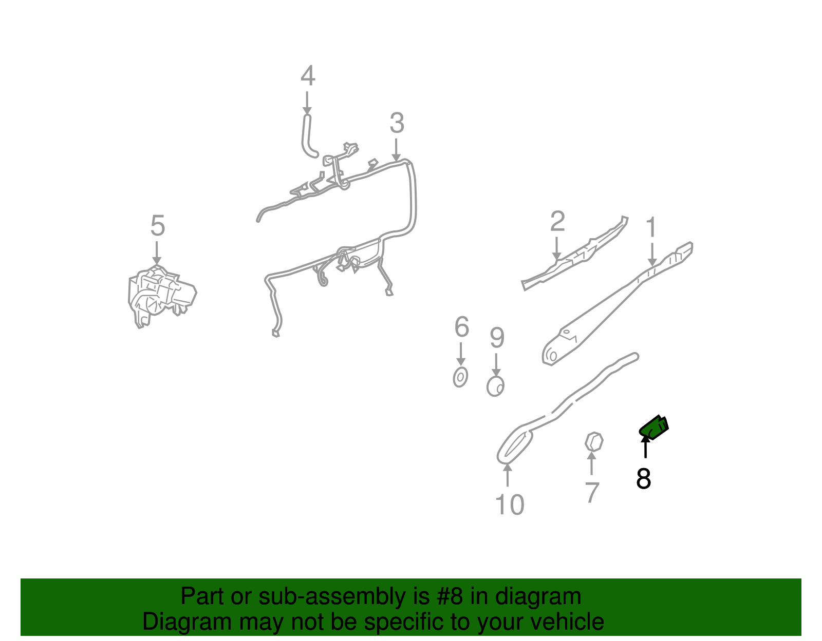 Cap, R/Wdo Wpr Arm Fin - GM (12335707)