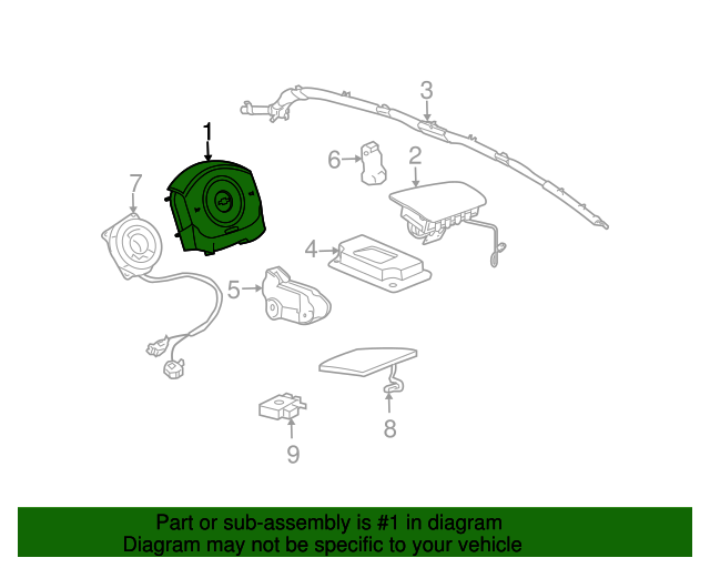 20072009 Pontiac G5 Steering Wheel Airbag 20795211