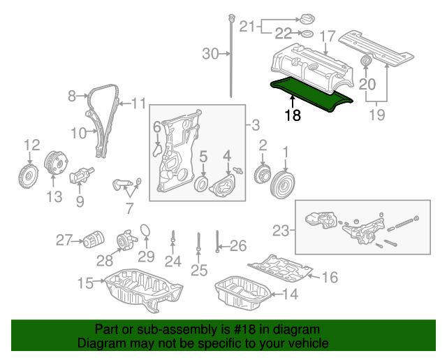 20022012 Acura Gasket, Cylinder Head Cover 12341RTA000 OEMAcuraPart