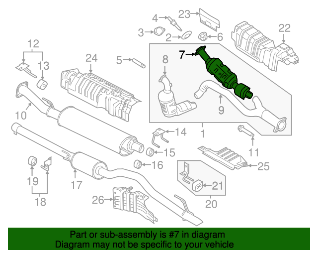 20152019 Ford OEM Catalytic Converter CK4Z5E212E Ford Parts Center