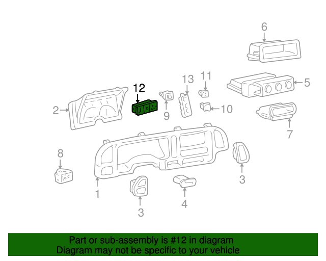 19972000 GM Transfer Case Shift Control Switch 19168766 GM