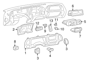 1997-2000 GM Switch Asm,Trfer Case Shft Cont 19168766 | GM Parts Center