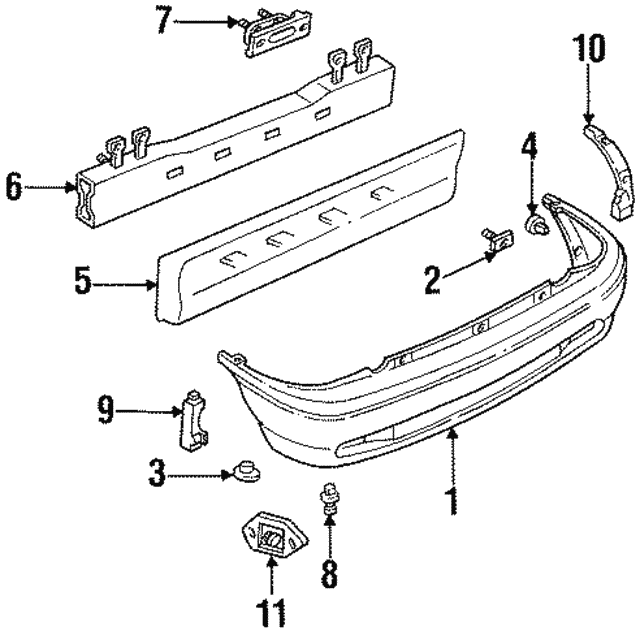 19941997 Ford Aspire Bumper Cover Screw F4BZ17A904B QuirkParts
