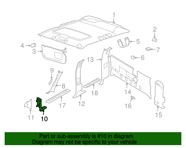 7C3Z2502345AA 20082010 Ford Cowl Kick Panel Fairway Ford Parts