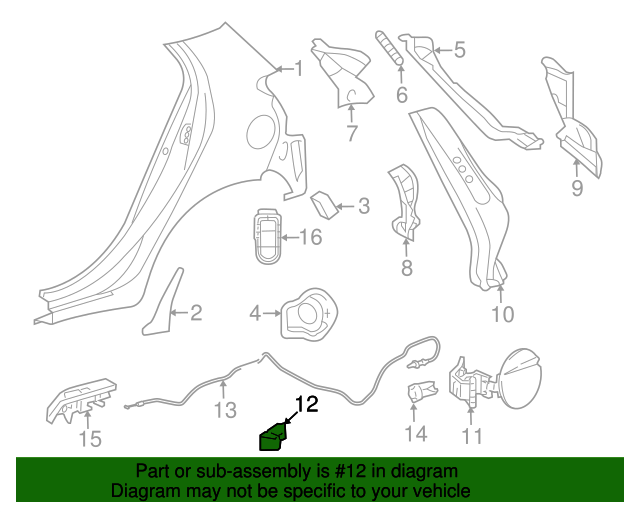 20092019 Toyota Fuel Door Spring 7736652011 Toyota Parts