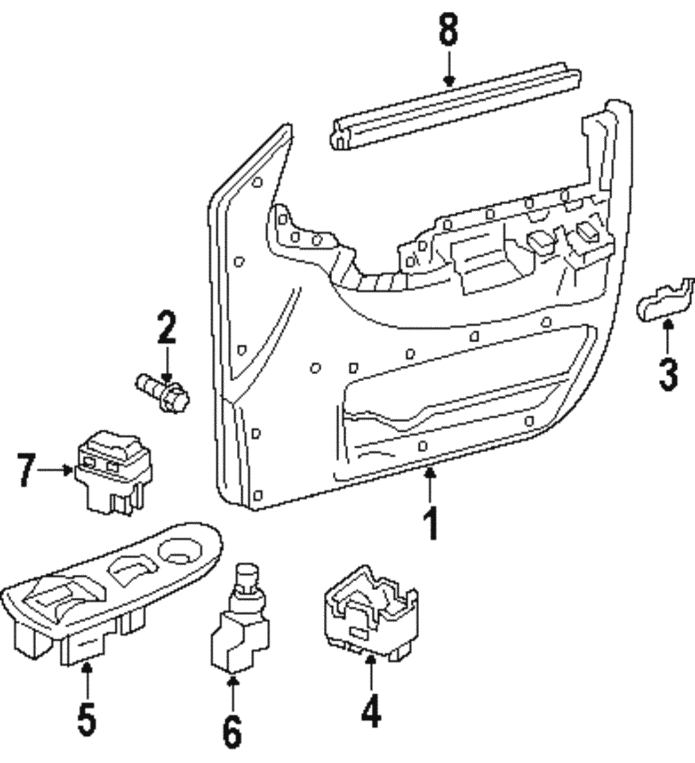 Panel, Front S/D Tr                        *Gray - GM (88981827)