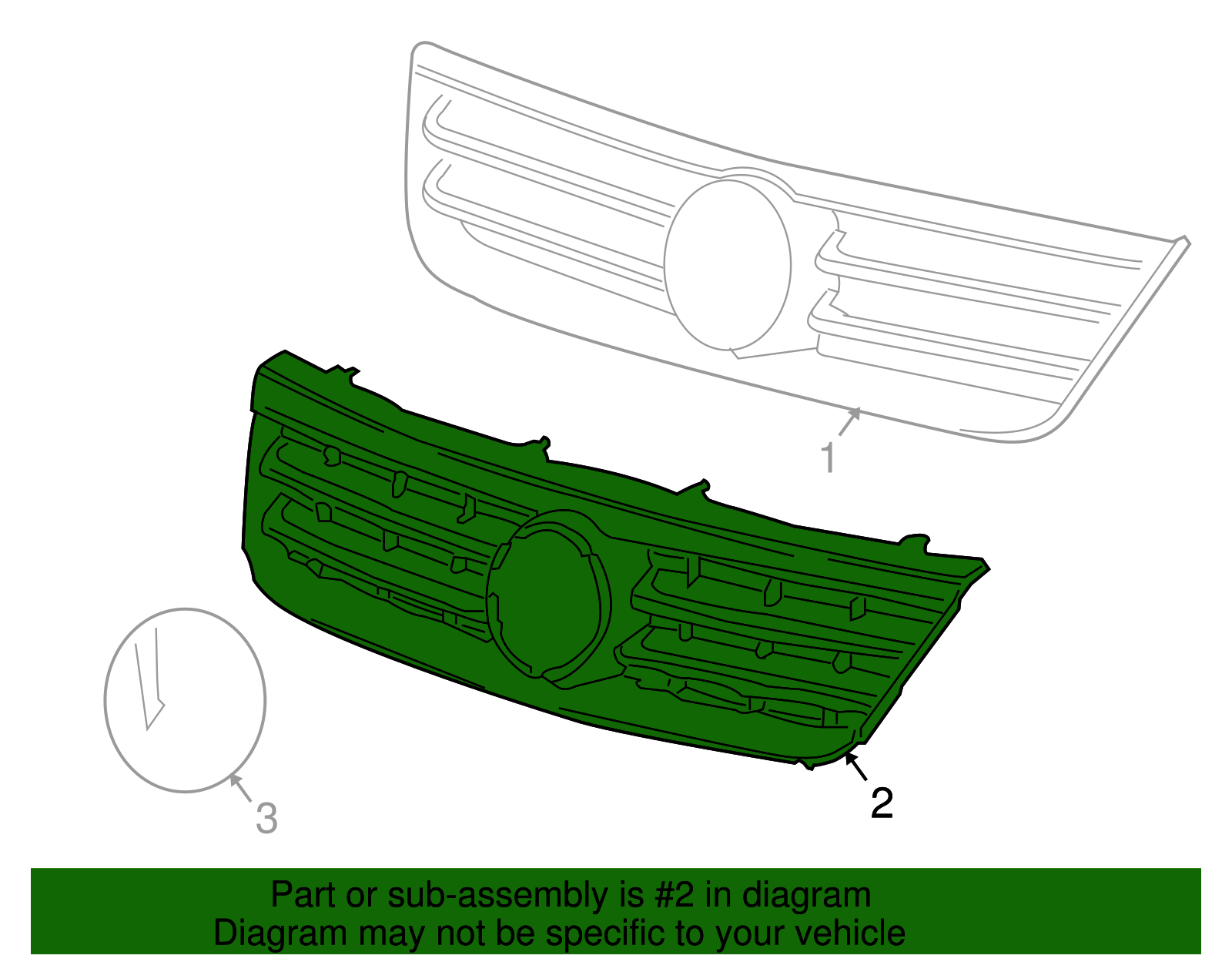 Grille - Volkswagen (7L6-853-651-C-B41)