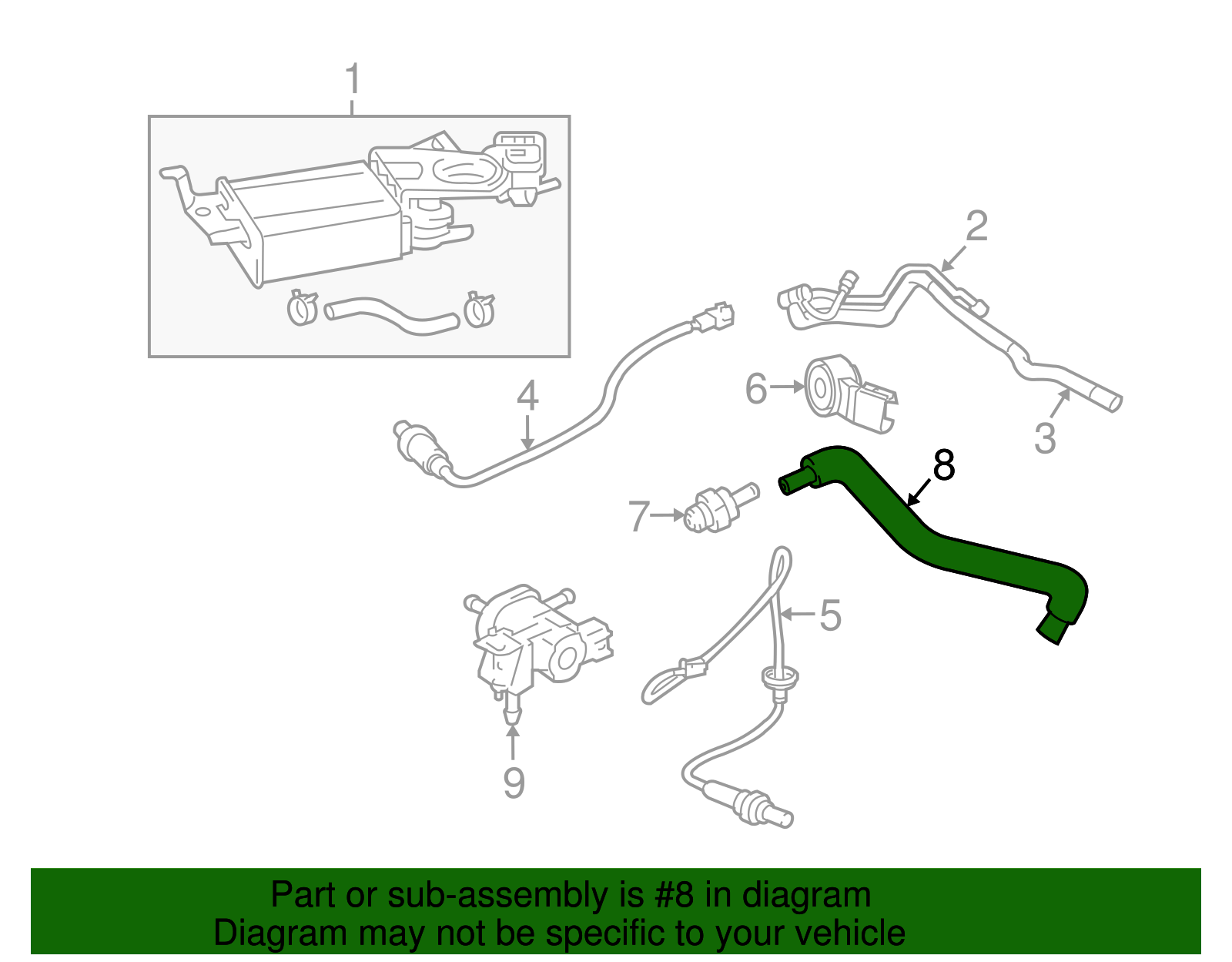 12262-0H010 - Evaporative Emissions System Lines 2009-2013