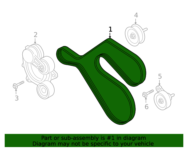 20202021 Ford OEM Serpentine Belt L1MZ8620C OEM Ford Parts