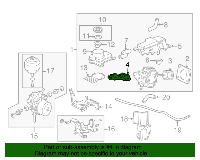 01461SNCG01 Master Cylinder Set 20092015 Honda Civic Genuine
