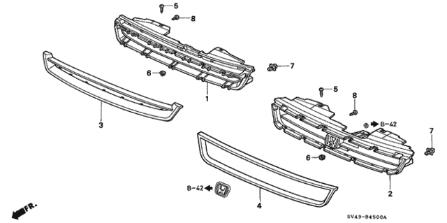 Front Grille for 1994 Honda Accord #0