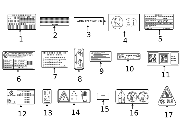 217-584-72-00 - Fuel Label 2015-2021 Mercedes-Benz | MB Parts Source