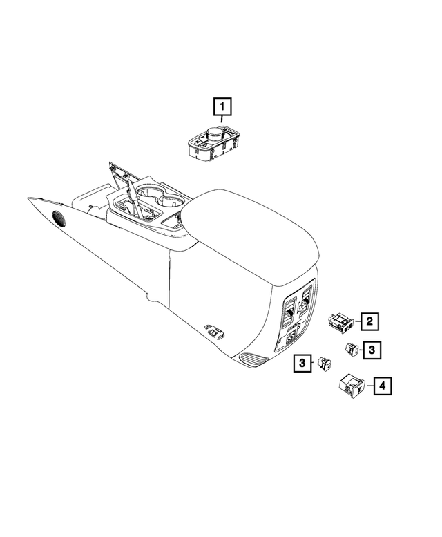 20162017 Jeep Grand Cherokee Transfer Case Switch 68258741AC Mopar