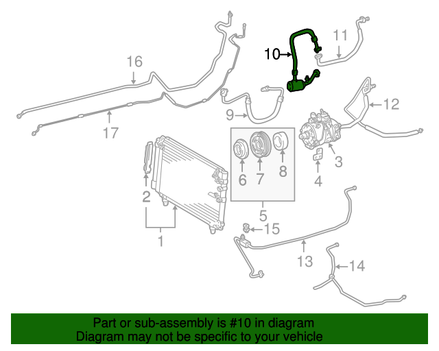 20012003 Lexus LS430 Suction Hose 8871250250 OEM Parts Online
