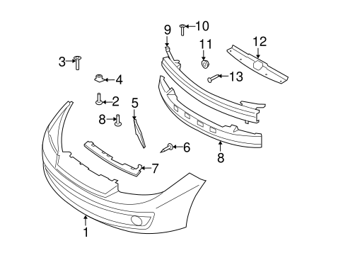 Bumper & Components - Front for 2008 Hyundai Tiburon | World OEM Parts ...