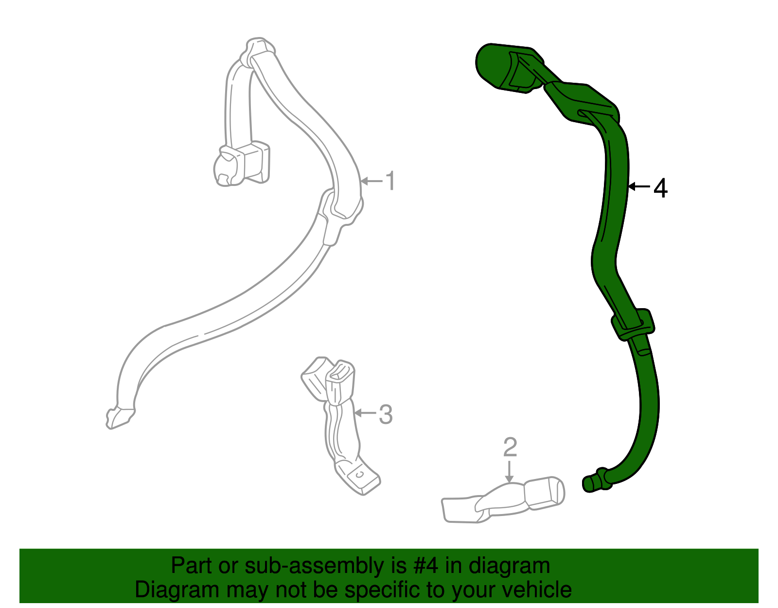 Lap & Shoulder Belt - Ford (XW4Z-54600A38-AAB)