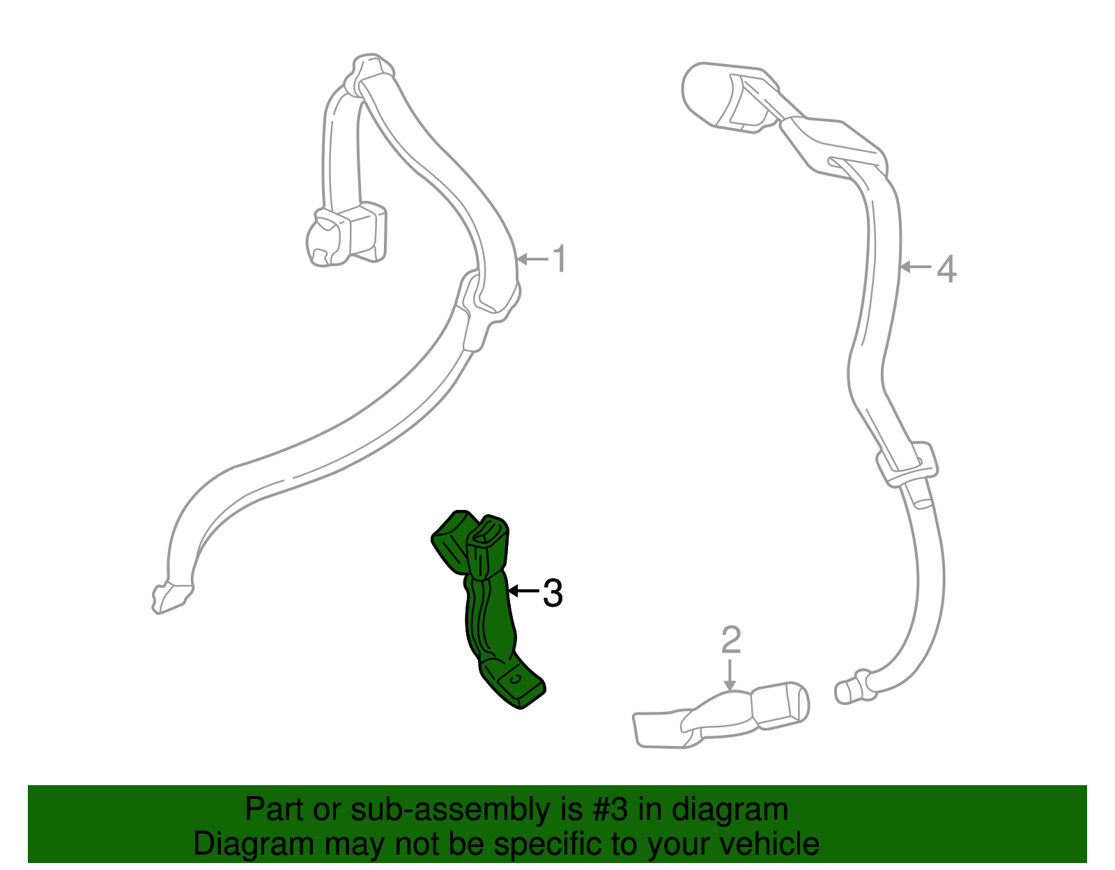 Buckle End - Ford (XW4Z-5460045-AAA)