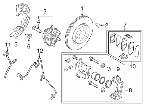 Front Brakes for 2017 Hyundai Sonata | Hyundai OEM Parts Direct